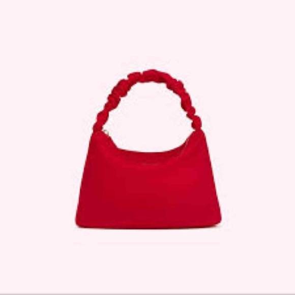 NEW STONEY CLOVER LANE scrunch handle bag in ruby - Picture 1 of 1